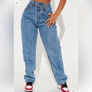 Fashion Nova Relaxed Blue Jeans